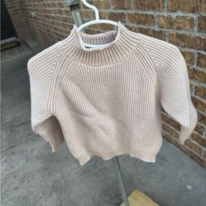 SHEIN Kids Beige Ribbed Sweater